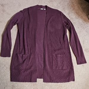 GAP Women's Deep Purple Cardigan Sweater